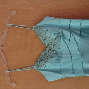 Oleg Cassini Aqua Blue gown, Size 4